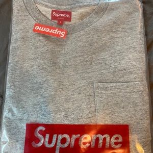 Supreme Grey Pocket Tee